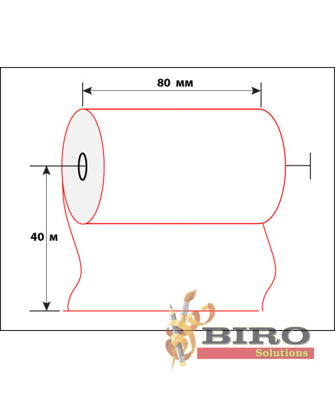 Lentă termo pentru aparatul de casa 80mm x 40m